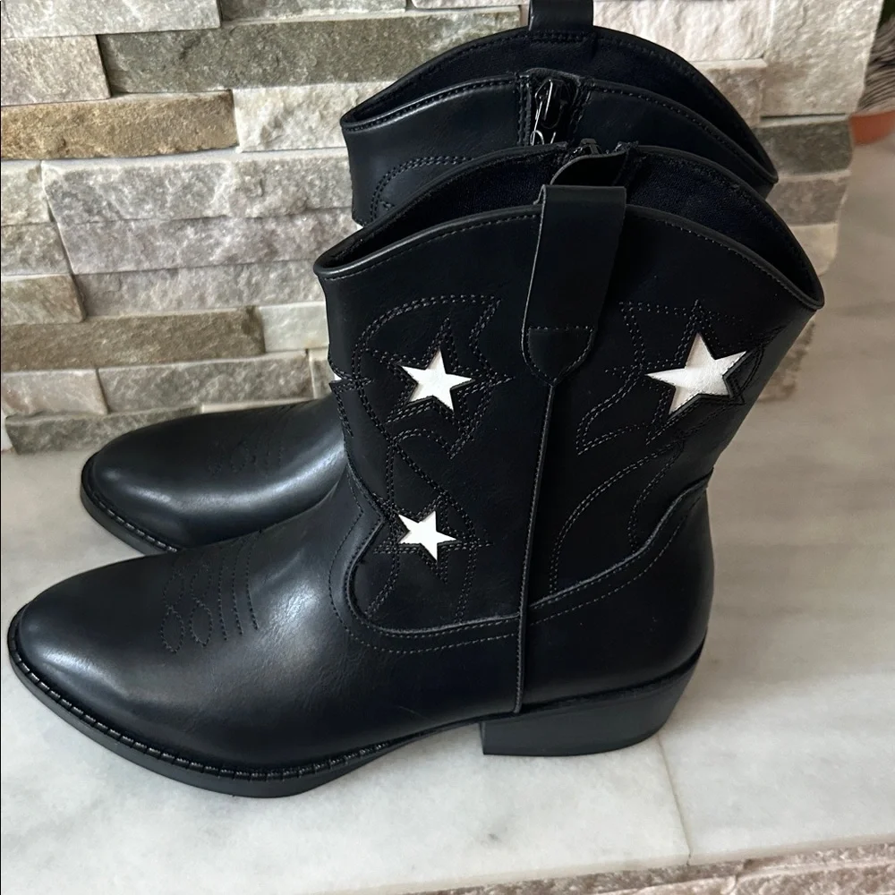 Wonder Nation Big Girls Star Western Cowgirl Boots Size 5